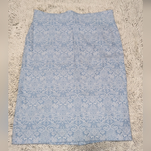 Attyre New York Blue Patterned Skirt- Size 14 - Picture 3 of 8